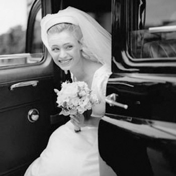 brides in limousine
