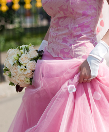 pink wedding dress