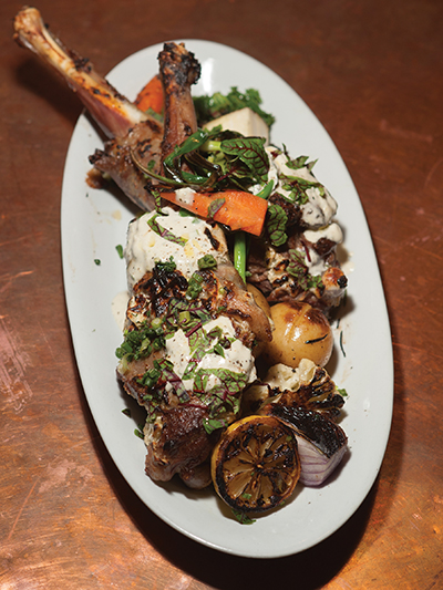 roasted leg of goat